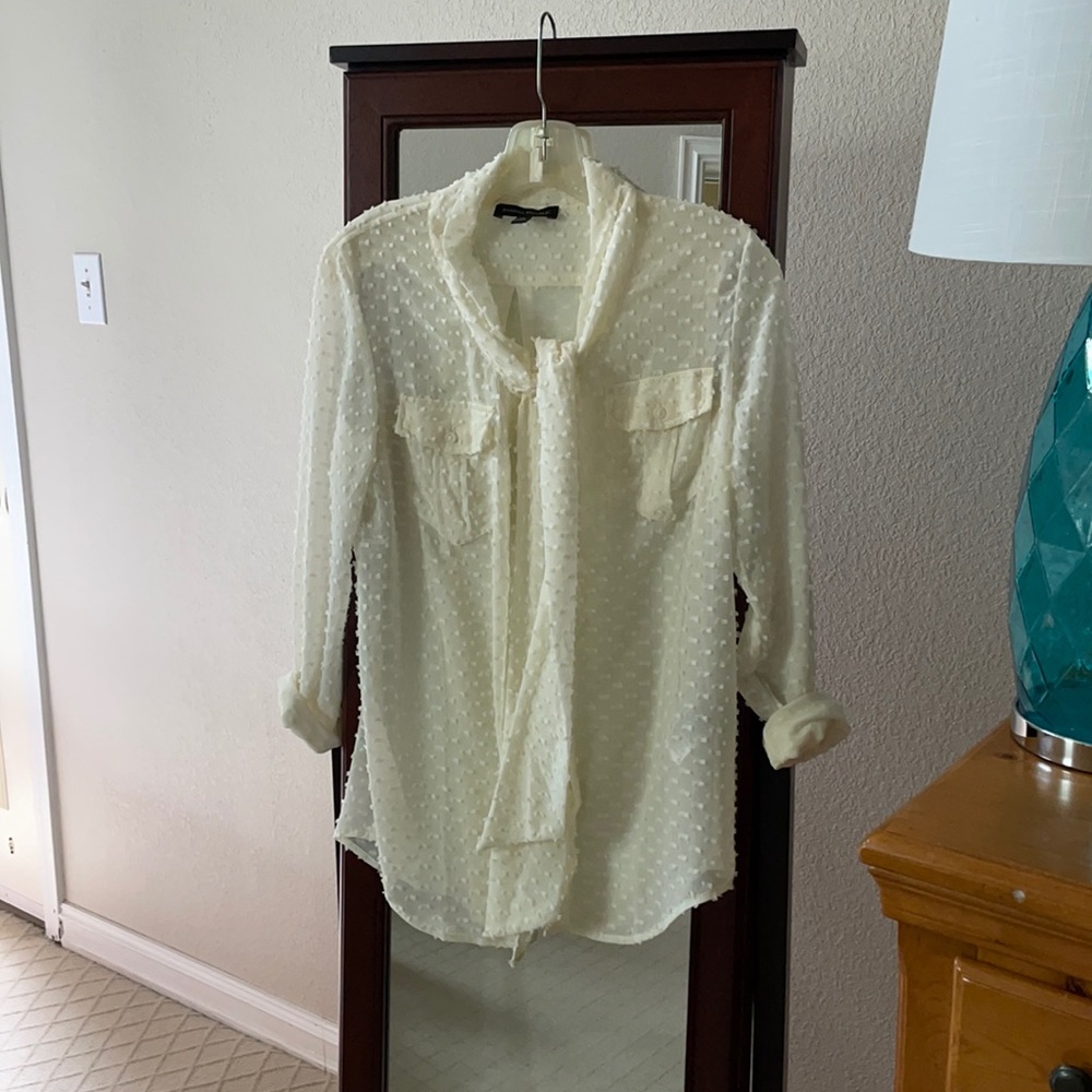 Banana Republic Tie Neck Blouse